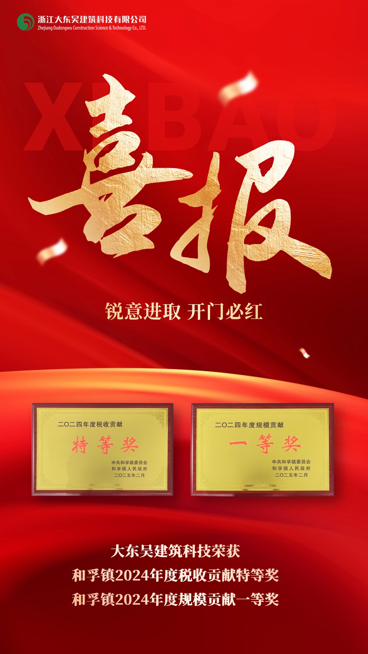 金融证券业绩表彰喜报红金喜庆风手机海报 (3).jpg